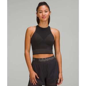 Lululemon Seamless Mesh Supportive Training Tank Top, Graphite Grey, Size 6